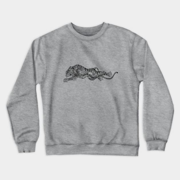 Traditional Tiger Tattoo Tiger Crewneck Sweatshirt by CNS Studios